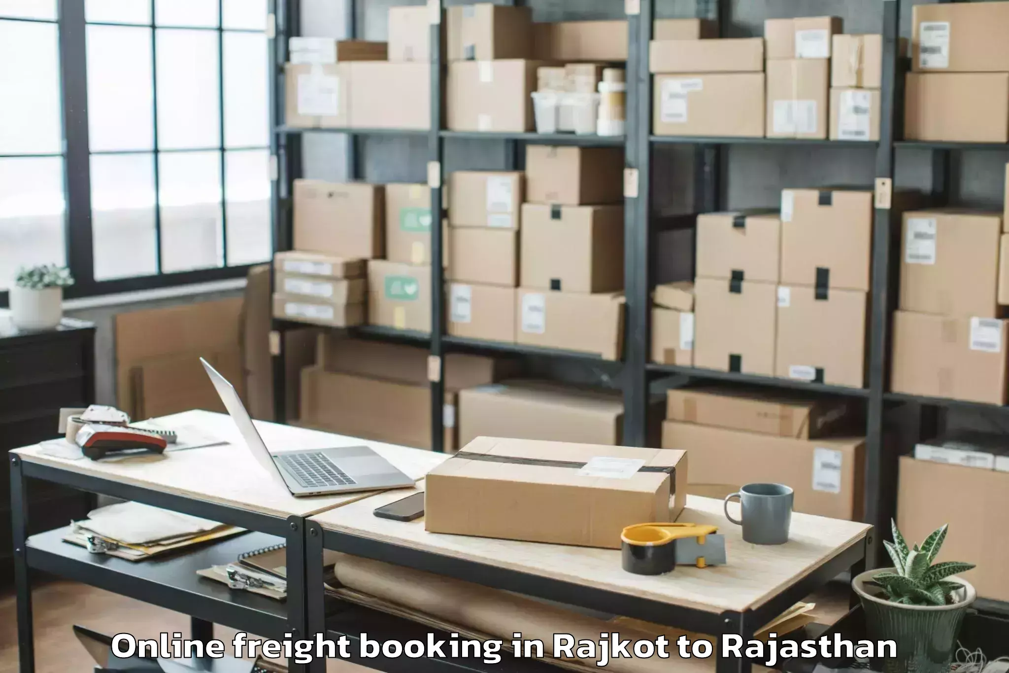 Discover Rajkot to Bari Sadri Online Freight Booking